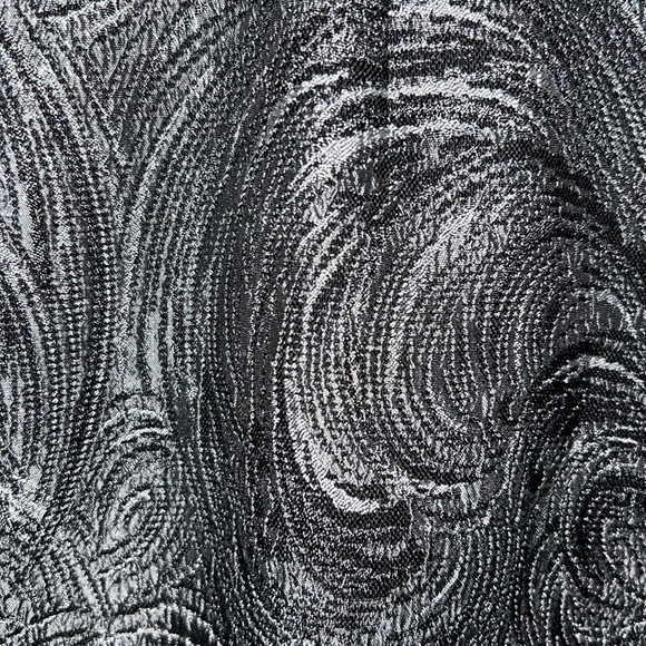 Kasper Black Silver Metallic Swirl V-neck Lined Sheath Dress - Picture 10 of 11